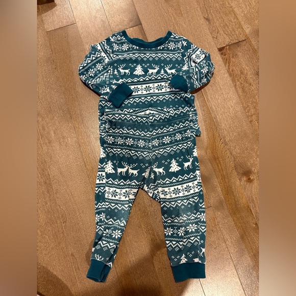 George Teal and White Cotton Pajama Set - Picture 1 of 4